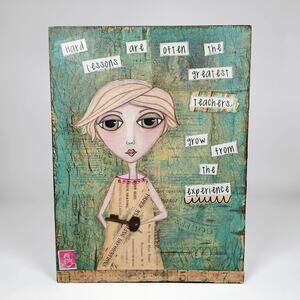 Original Mixed Media Collage Art JC Spock Inspirational Vintage Ephemera 3D Vtg